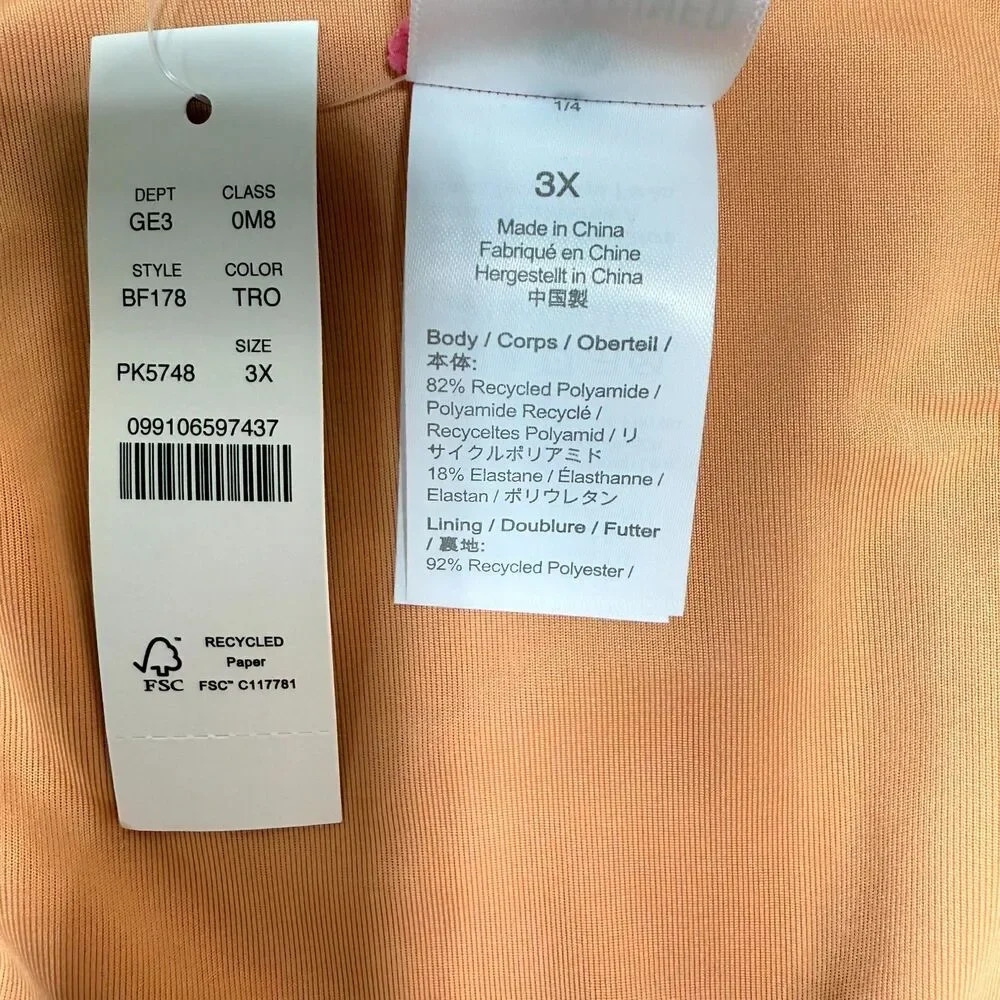 J.Crew High Rise Bikini Bottom Bathing suit Pink Ladies‎ Size 3X NEW BF178 TRO